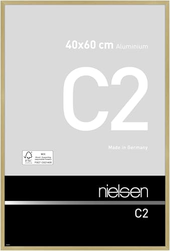 nielsen Aluminium Bilderrahmen C2, 40x60 cm, Struktur Gold Matt von nielsen