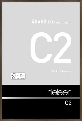 nielsen Aluminium Bilderrahmen C2, 40x60 cm, Struktur Walnuss Matt von nielsen