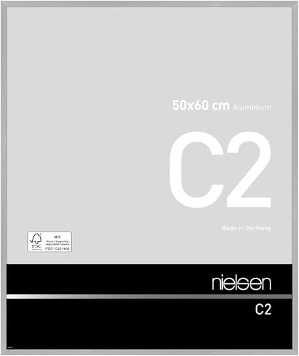 nielsen Aluminium Bilderrahmen C2, 50x60 cm, Struktur Silber Matt von nielsen