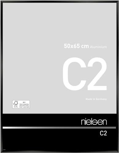 nielsen Aluminium Bilderrahmen C2, 50x65 cm, Eloxal Schwarz Glanz von nielsen