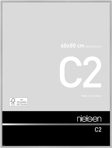 nielsen Aluminium Bilderrahmen C2, 60x80 cm, Struktur Silber Matt von nielsen