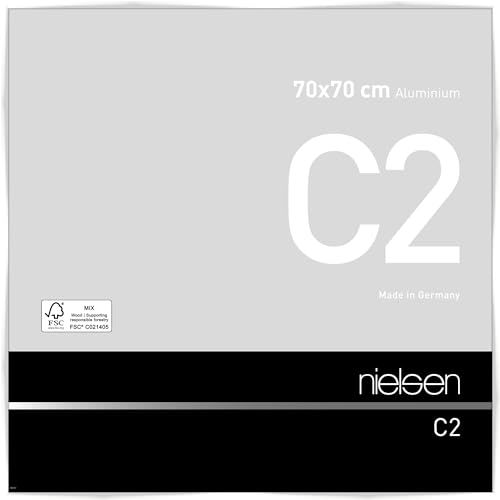 nielsen Aluminium Bilderrahmen C2, 70x70 cm, Weiß Glanz von nielsen