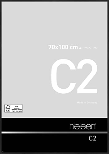nielsen Aluminium Bilderrahmen C2 Acrylglas, 70x100 cm, Struktur Schwarz matt von nielsen