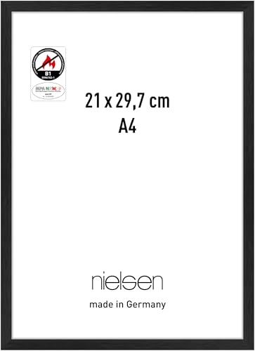 nielsen Aluminium Bilderrahmen C2-B1, 21x29,7 cm (A4), Struktur Schwarz Matt von nielsen