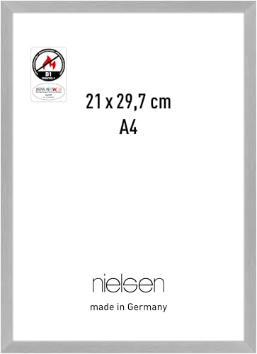 nielsen Aluminium Bilderrahmen C2-B1, 21x29,7 cm (A4), Struktur Silber Matt von nielsen