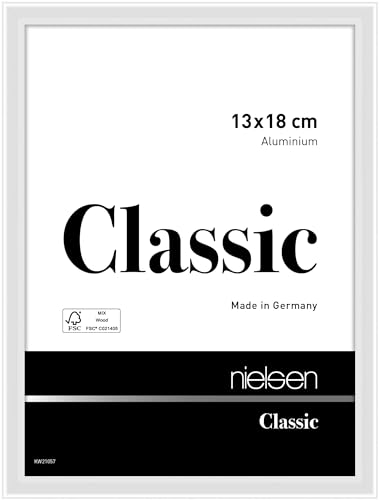 nielsen Aluminium Bilderrahmen Classic, 13x18 cm, Weiß Glanz von nielsen