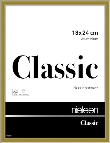 nielsen Aluminium Bilderrahmen Classic, 18x24 cm, Gold von nielsen
