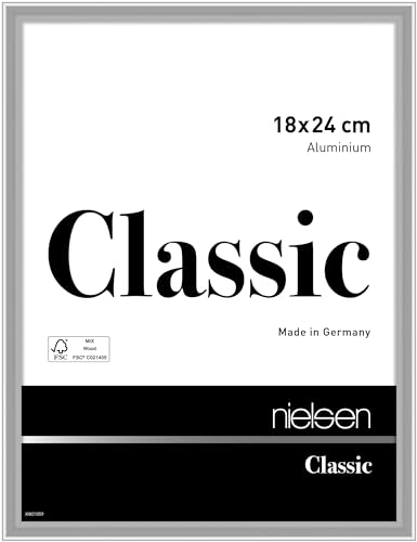 nielsen Aluminium Bilderrahmen Classic, 18x24 cm, Silber von nielsen