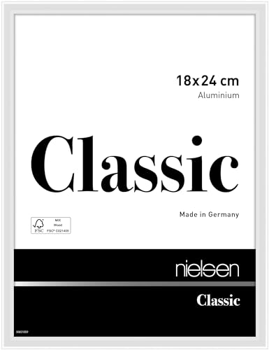 nielsen Aluminium Bilderrahmen Classic, 18x24 cm, Weiß Glanz von nielsen