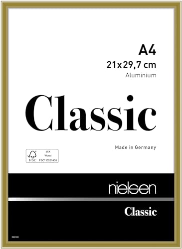 nielsen Aluminium Bilderrahmen Classic, 21x29,7 cm (A4), Gold von nielsen