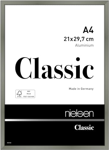 nielsen Aluminium Bilderrahmen Classic, 21x29,7 cm (A4), Platin von nielsen