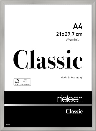 nielsen Aluminium Bilderrahmen Classic, 21x29,7 cm (A4), Silber Matt von nielsen