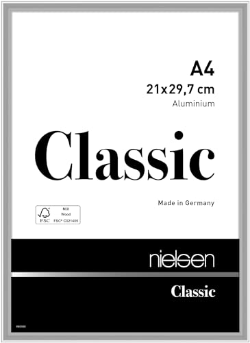 nielsen Aluminium Bilderrahmen Classic, 21x29,7 cm (A4), Silber von nielsen