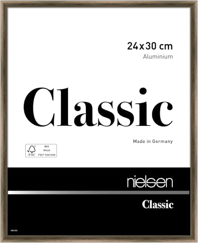 nielsen Aluminium Bilderrahmen Classic, 24x30 cm, Struktur Walnuss von nielsen