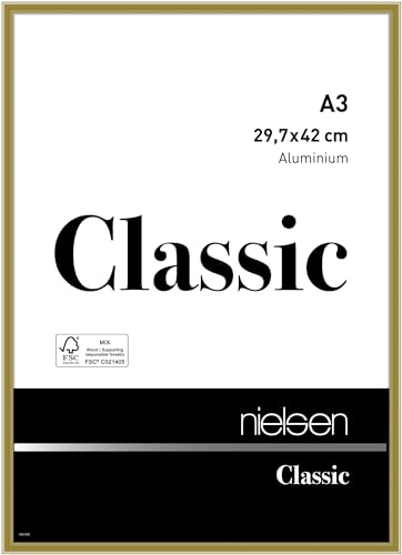nielsen Aluminium Bilderrahmen Classic, 29,7x42 cm (A3), Gold von nielsen