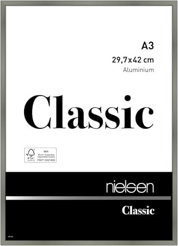 nielsen Aluminium Bilderrahmen Classic, 29,7x42 cm (A3), Platin von nielsen