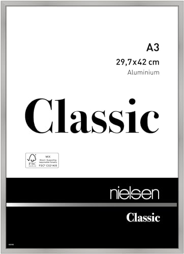 nielsen Aluminium Bilderrahmen Classic, 29,7x42 cm (A3), Silber Matt von nielsen