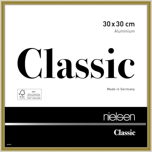 nielsen Aluminium Bilderrahmen Classic, 30x30 cm, Gold von nielsen