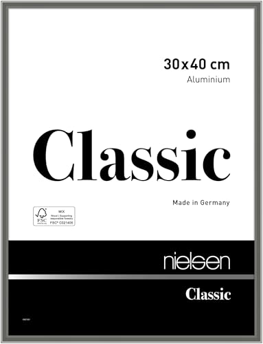 nielsen Aluminium Bilderrahmen Classic, 30x40 cm, Contrastgrau von nielsen