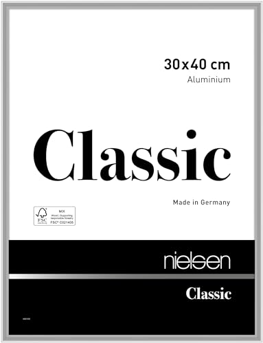 nielsen Aluminium Bilderrahmen Classic, 30x40 cm, Silber von nielsen