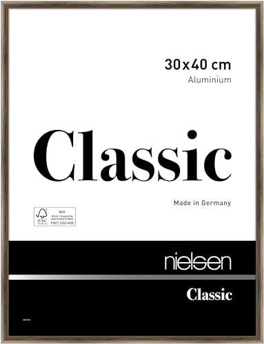 nielsen Aluminium Bilderrahmen Classic, 30x40 cm, Struktur Walnuss von nielsen