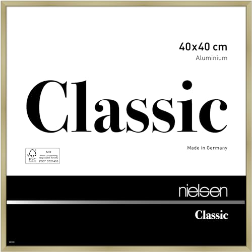 nielsen Aluminium Bilderrahmen Classic, 40x40 cm, Gold Matt von nielsen
