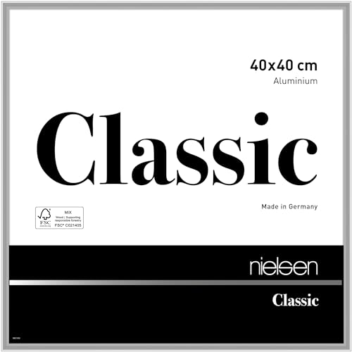 nielsen Aluminium Bilderrahmen Classic, 40x40 cm, Silber von nielsen