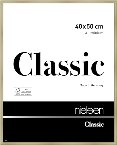 nielsen Aluminium Bilderrahmen Classic, 40x50 cm, Gold Matt von nielsen