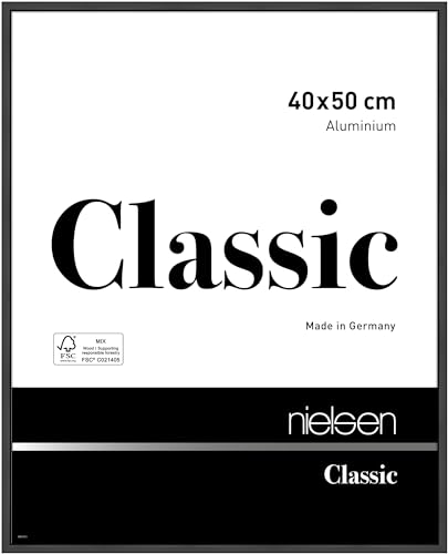 nielsen Aluminium Bilderrahmen Classic, 40x50 cm, Schwarz Matt von nielsen