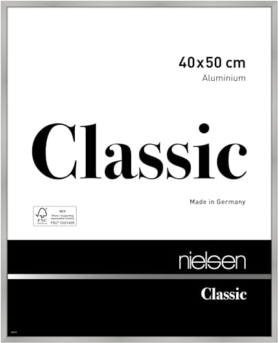nielsen Aluminium Bilderrahmen Classic, 40x50 cm, Silber Matt von nielsen