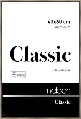 nielsen Aluminium Bilderrahmen Classic, 40x60 cm, Struktur Walnuss von nielsen
