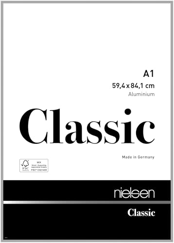 nielsen Aluminium Bilderrahmen Classic, 59,4x84,1 cm (A1), Silber von nielsen