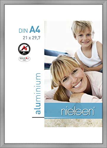 nielsen Aluminium Bilderrahmen Classic-B1, 21x29,7 cm (A4), Silber Matt von nielsen
