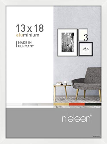 nielsen Aluminium Bilderrahmen Pixel, 13x18 cm, Weiß Glanz von nielsen