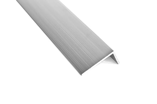 nielsen Aluminium Winkelprofil Natur (Pressblank) 1000x20x10 mm, Stärke: 1,5 mm, Länge: 100 cm, ungleichschenklig, Made in Germany, Eckschutzprofil, Kantenschutz, Abschlußprofil, Ausgleichswinkel von nielsen