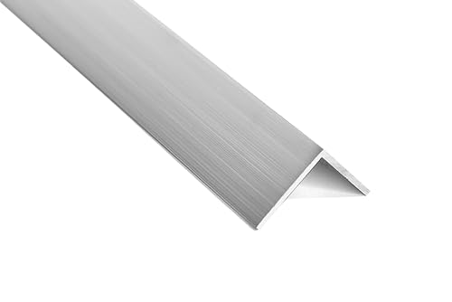 nielsen Aluminium Winkelprofil Natur (Pressblank) 1000x20x20 mm, Stärke 1,5 mm, Länge: 100 cm, gleichschenklig, Made in Germany, Eckschutzprofil, Kantenschutz, Abschlußprofil, Ausgleichswinkel von nielsen