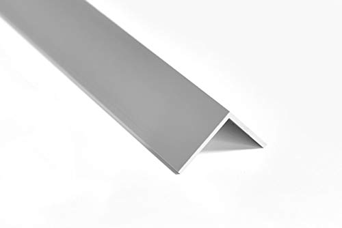 nielsen Aluminium Winkelprofil Silber matt eloxiert 1000x40x40 mm, Stärke: 2 mm, Länge: 100 cm, gleichschenklig, Made in Germany, Eckschutzprofil, Kantenschutz, Abschlußprofil, Ausgleichswinkel von nielsen