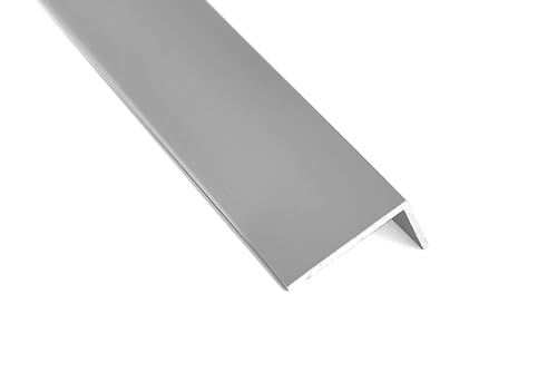 nielsen Aluminium Winkelprofil Silber matt eloxiert 2000x20x10 mm, Stärke: 1,5 mm, Länge: 200 cm, ungleichschenklig, Made in Germany, Eckschutzprofil, Kantenschutz, Abschlußprofil, Ausgleichswinkel von nielsen