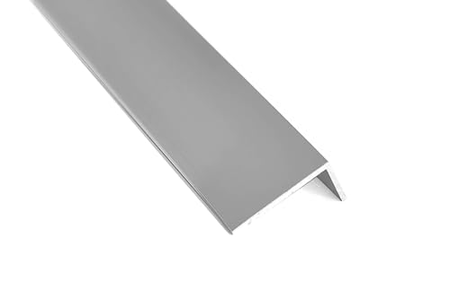 nielsen Aluminium Winkelprofil Silber matt eloxiert 2000x25x15 mm, Stärke 1,5 mm, Länge: 200 cm, ungleichschenklig, Made in Germany, Eckschutzprofil, Kantenschutz, Abschlußprofil, Ausgleichswinkel von nielsen