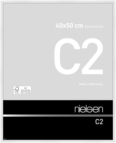nielsen Bilderrahmen, 40 x 50 cm, Aluminium, Weiß glanz, Posterrahmen zum Aufhängen im Hoch- & Querformat, bruchsicheres Kunstglas, C2 Vision nielsen Bilderrahmen, 40 x 50 cm, Aluminium, Weiß glanz, Posterrahmen zum Aufhängen im Hoch- & Querformat, bruchsicheres Kunstglas, C2 Vision von nielsen
