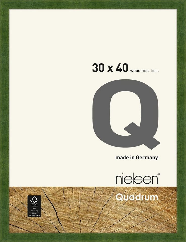 nielsen Bilderrahmen Holzrahmen 6530013 Quadrum 30x40cm grün von nielsen