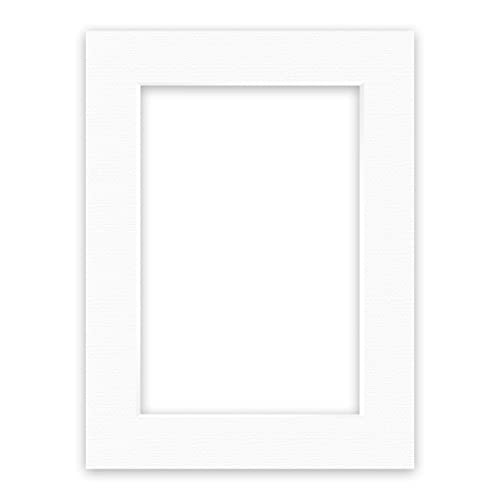 nielsen Conservation Passepartout Karton 1,5 mm | Außenformat 60x80 cm für Bildformat 40x60 cm | Polarweiß (hellweiß) | strukturierte Oberfläche von nielsen