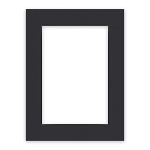 nielsen Conservation Passepartout Karton 1,5 mm | Außenformat 60x80 cm für Bildformat 40x60 cm | Schwarz | Glatte Oberfläche von nielsen