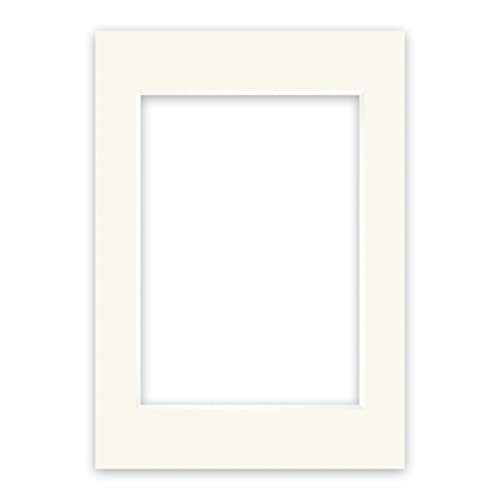 nielsen Conservation Passepartout Karton 2,2 mm | Außenformat 59,4x84,1 cm (DIN A1) für Bildformat 42x59,4 cm (DIN A2) | Elfenbeinweiß (creme weiß) | glatte Oberfläche von nielsen