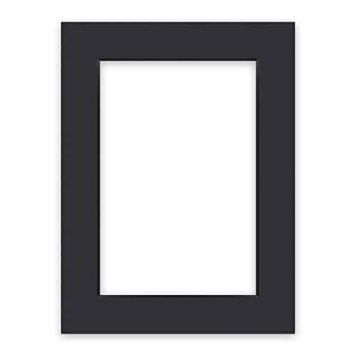 nielsen Conservation Passepartout Karton 2,2 mm | Außenformat 60x80 cm für Bildformat 40x60 cm | Schwarz | Glatte Oberfläche von nielsen