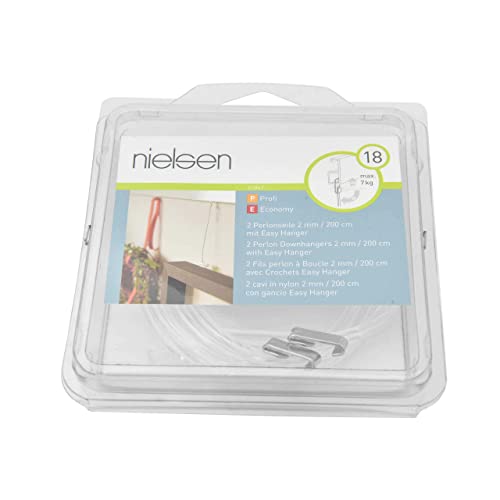 nielsen Galerieschienen Zubehör Perlonseil 2m inkl. Bilderhaken Easyhanger (2 Stück/Packung) von nielsen