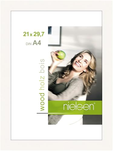 nielsen Holz Bilderrahmen Essential, 21x29,7 cm (A4), Weiß von nielsen