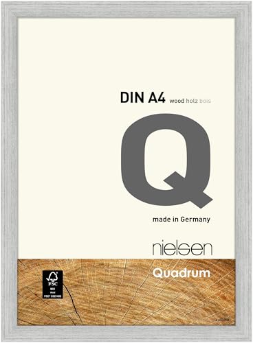 nielsen Holz Bilderrahmen Quadrum, 21x29,7 cm (A4), Silber von nielsen