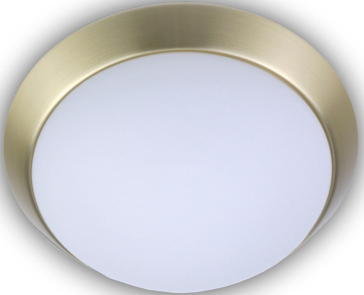 niermann Deckenleuchte Opal matt, Dekorring Messing matt, 40 cm, HF Sensor, LED, LED wechselbar, Warmweiß von niermann