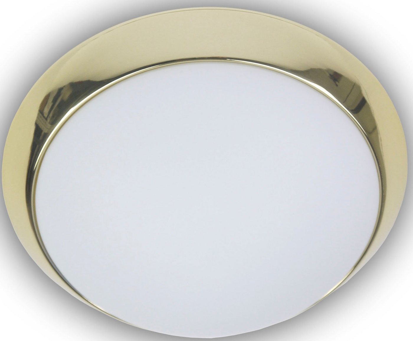 niermann Deckenleuchte Opal matt, Dekorring Messing poliert, 45 cm, HF Sensor, ohne Leuchtmittel von niermann